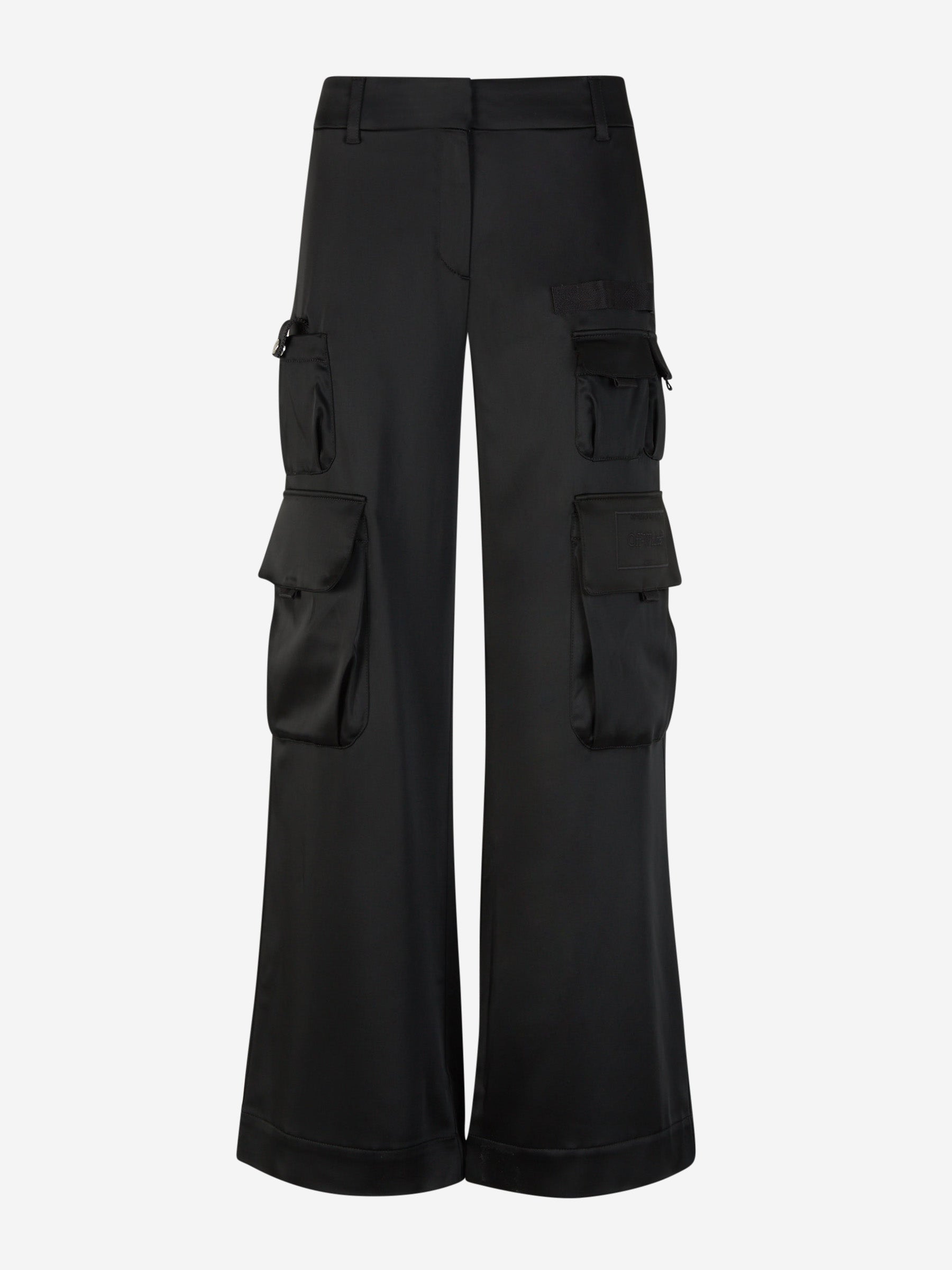 Outlet online Off-White Mujer Pantalones Cargo Satín color Negro sku 761-003420 01 - Foto 1