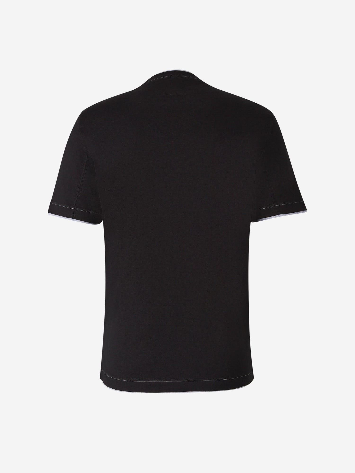 Outlet online Brunello Cucinelli Hombre Camiseta Detale Bicolor color Negro sku 553-003822 01 - Foto 3