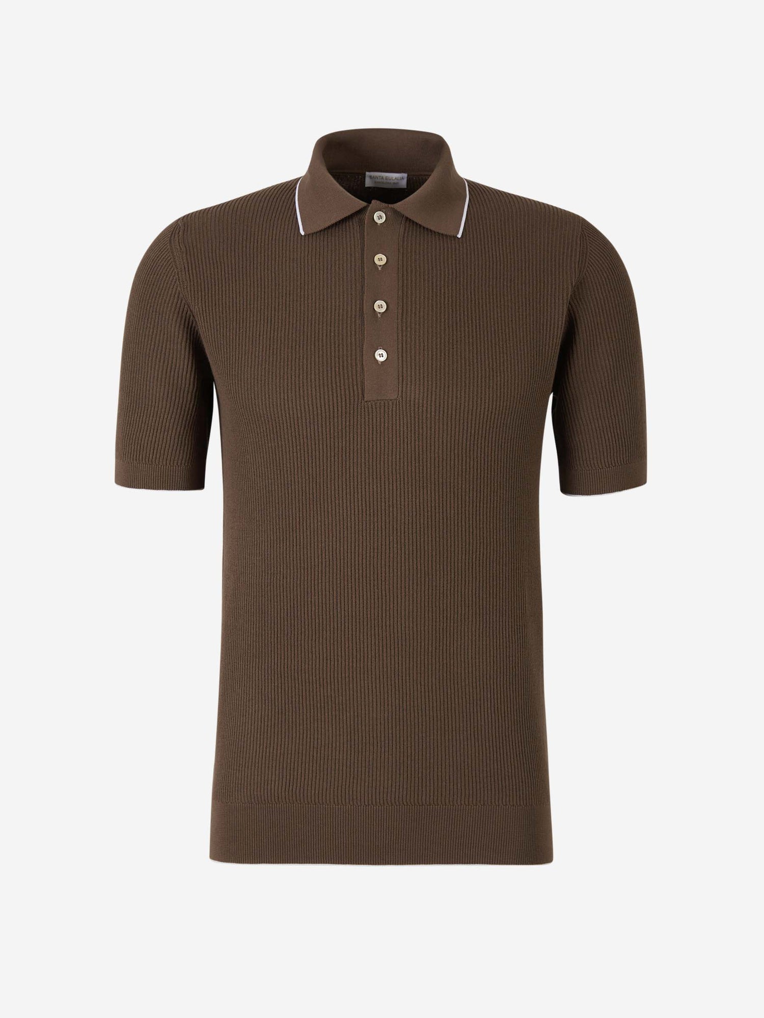 Outlet online Santa Eulalia Hombre Polo Punto Acanalado color Marrón Oscuro sku 552-001481 03 - Foto 1