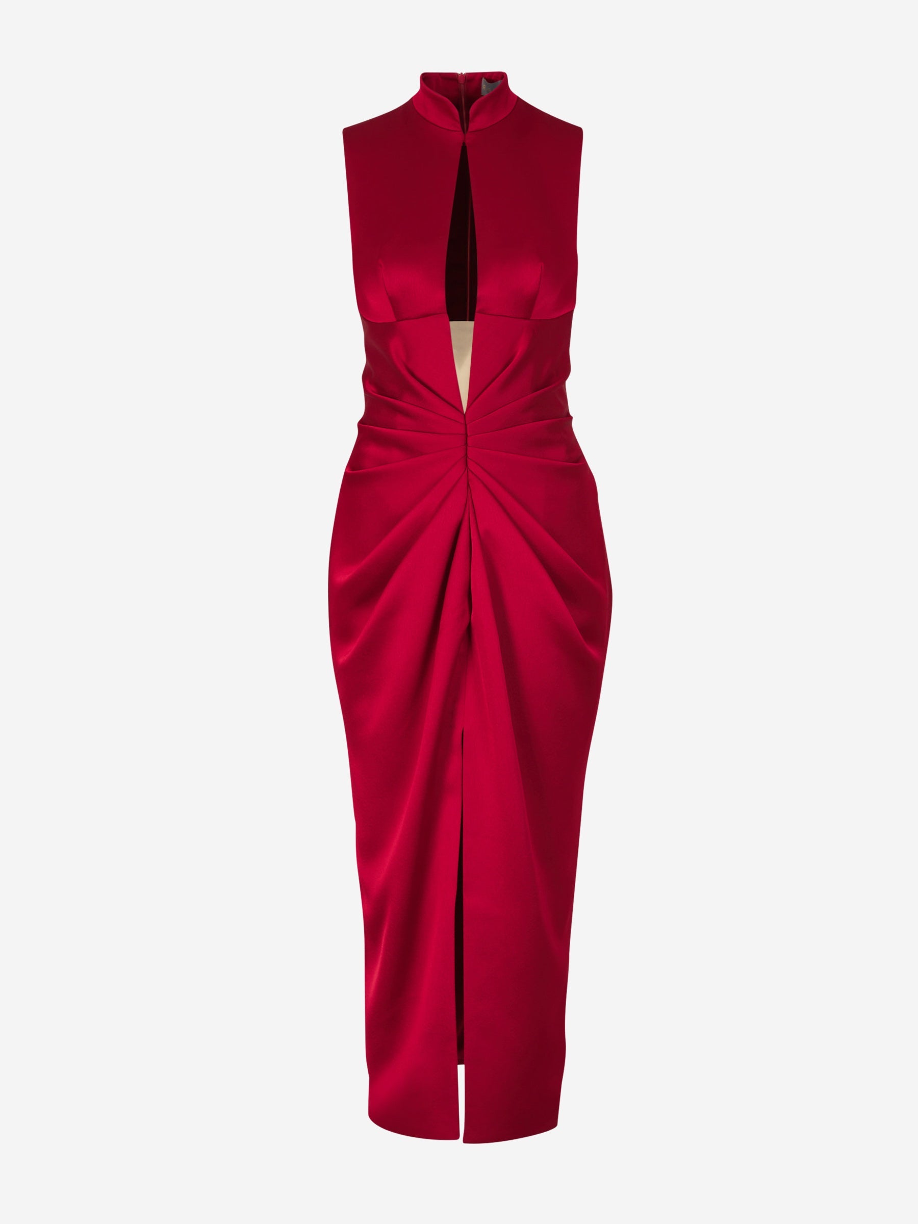 Outlet online Rasario Mujer Vestido Midi Satén color Rojo sku 732-001369 01 - Foto 2