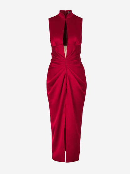 Outlet online Rasario Mujer Vestido Midi Satén color Rojo sku 732-001369 01 - Foto 2