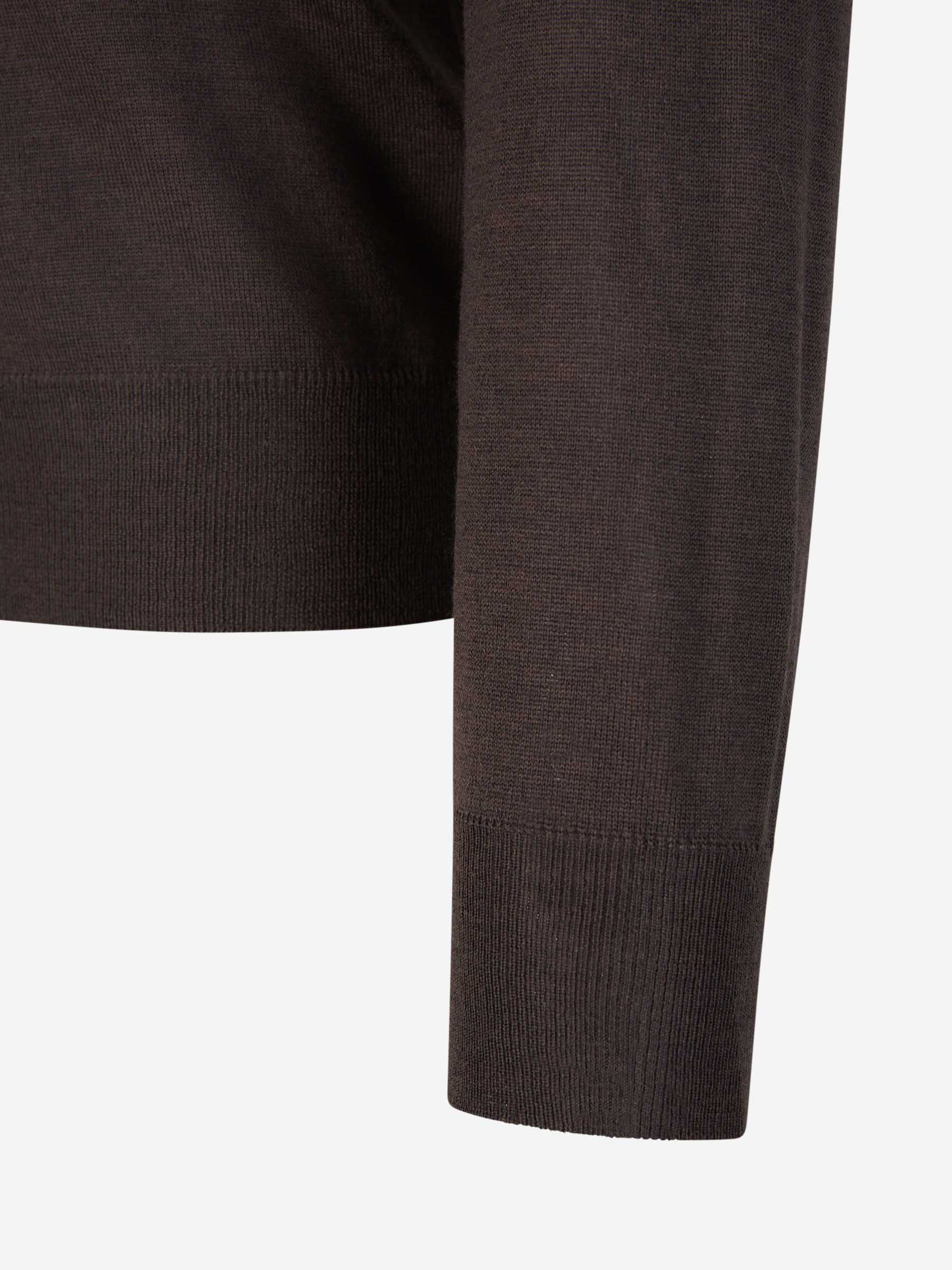 Outlet online Canali Hombre Jersey Lana Cuello Cremallera color Marrón sku 542-002233 02 - Foto 4