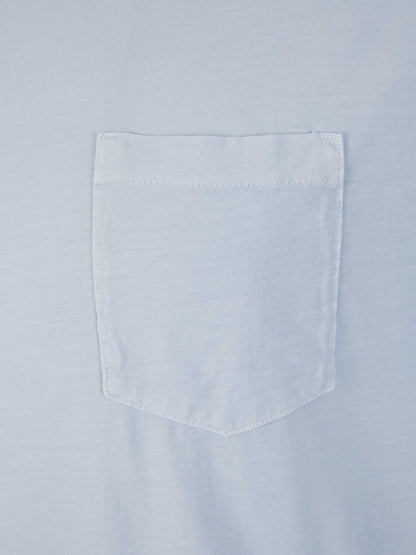 Outlet online Officine Générale Hombre Camiseta Bolsillo Lyocell color Azul Cielo sku 553-003713 01 - Foto 4