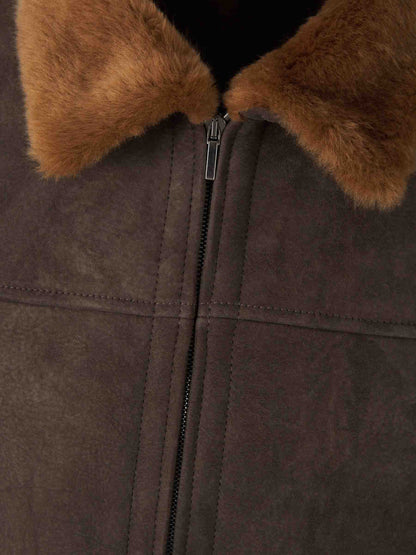 Outlet online Santa Eulalia Hombre Cazadora Piel Ante color Marron Oscuro sku 511-000623 01 - Foto 4