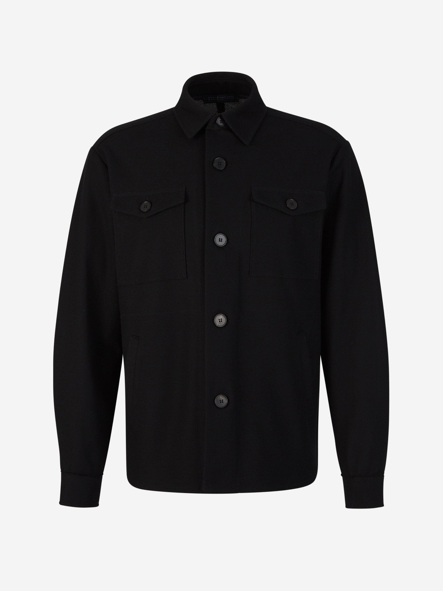Outlet online Harris Wharf Hombre Sobrecamisa Algodón Bolsillos color Negro sku 512-002160 02 - Foto 1