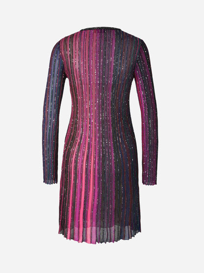 Outlet online Missoni Mujer Vestido Lentejuelas Mini color Púrpura Oscuro sku 731-005795 01 - Foto 2