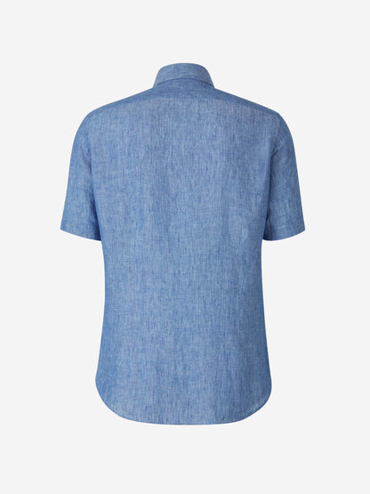 Outlet online Santa Eulalia Hombre Camisa Fluida Lino color Azul sku 532-000570 01 - Foto 2