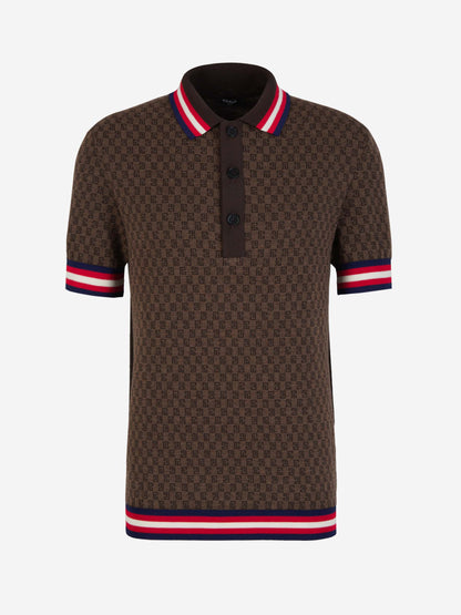 Outlet online Balmain Hombre Polo Monograma Lana color Marrón sku 552-001388 00 - Foto 1