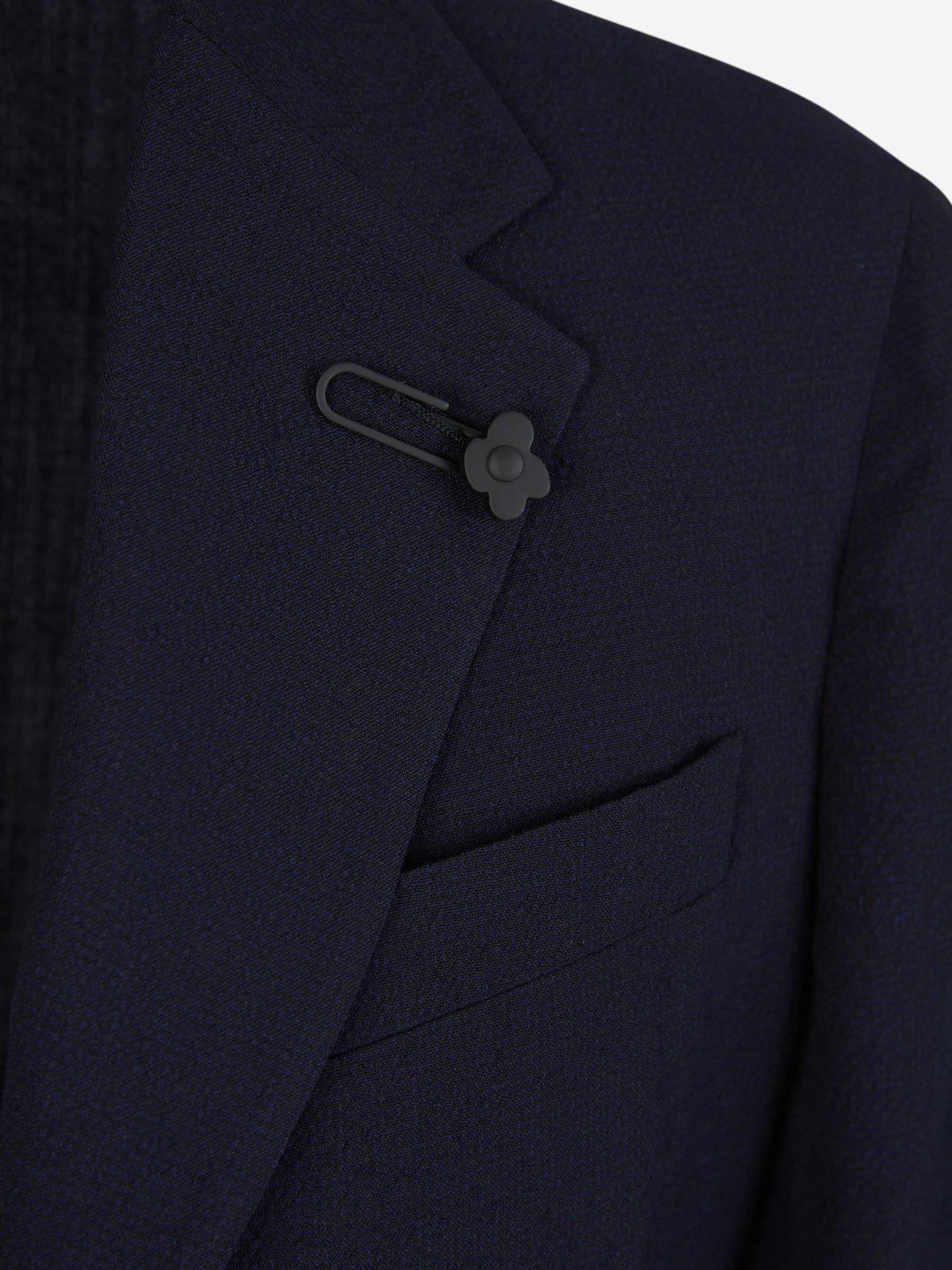 Outlet online Lardini Hombre Traje Texturizado Lana color Azul Noche sku 312-002787 01 - Foto 3