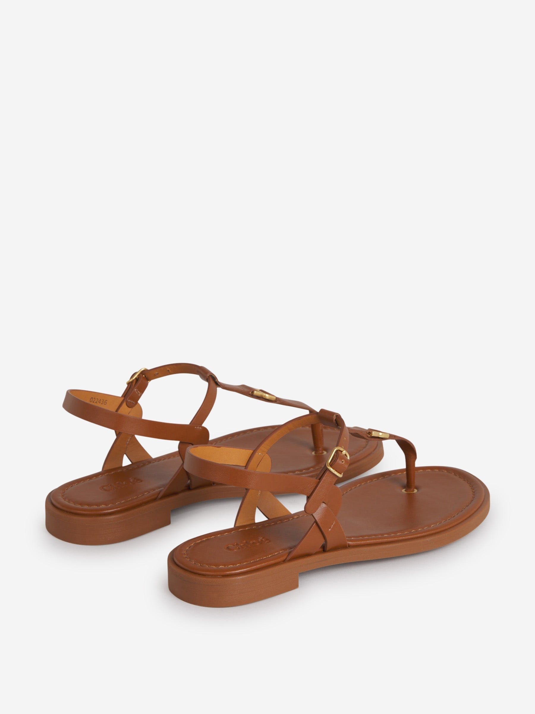 Outlet online Chloé Mujer Sandalias Planas Marcie color Marrón sku 800-005302 01 - Foto 3
