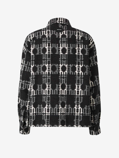 Outlet online Palm Angels Hombre Cazadora Monograma Jacquard color Negro sku 512-002303 01 - Foto 2