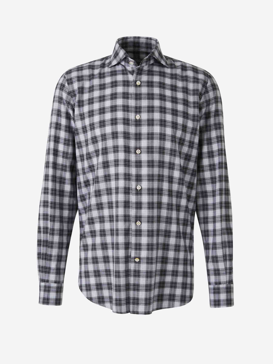 Vincenzo di Ruggiero Camisa Cuadros Algodón color Gris Piedra sku 531-006401 01 - Foto 1