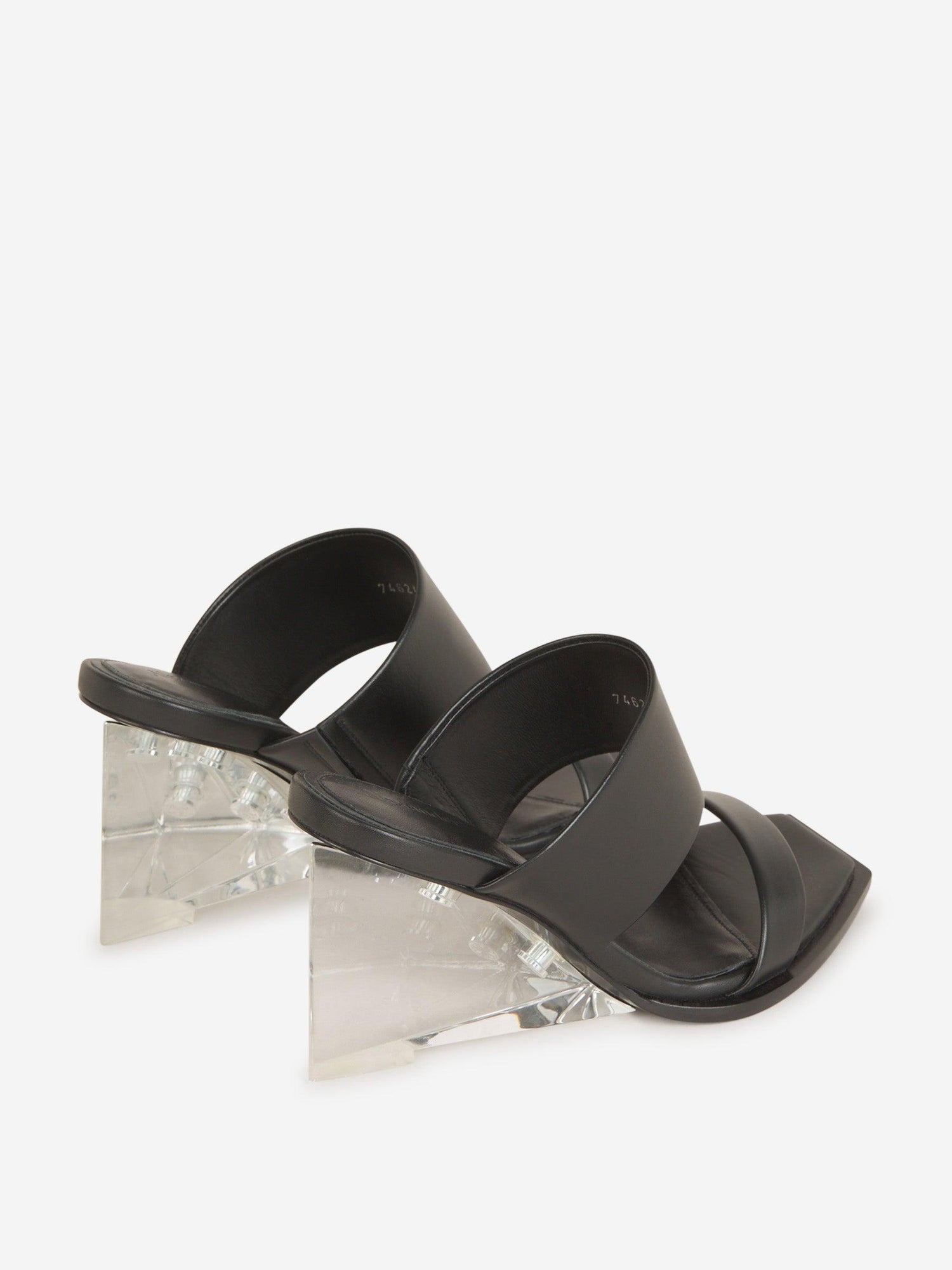 Outlet online Alexander McQueen Mujer Mules Tacón Geométrico color Negro sku 800-005108 01 - Foto 4