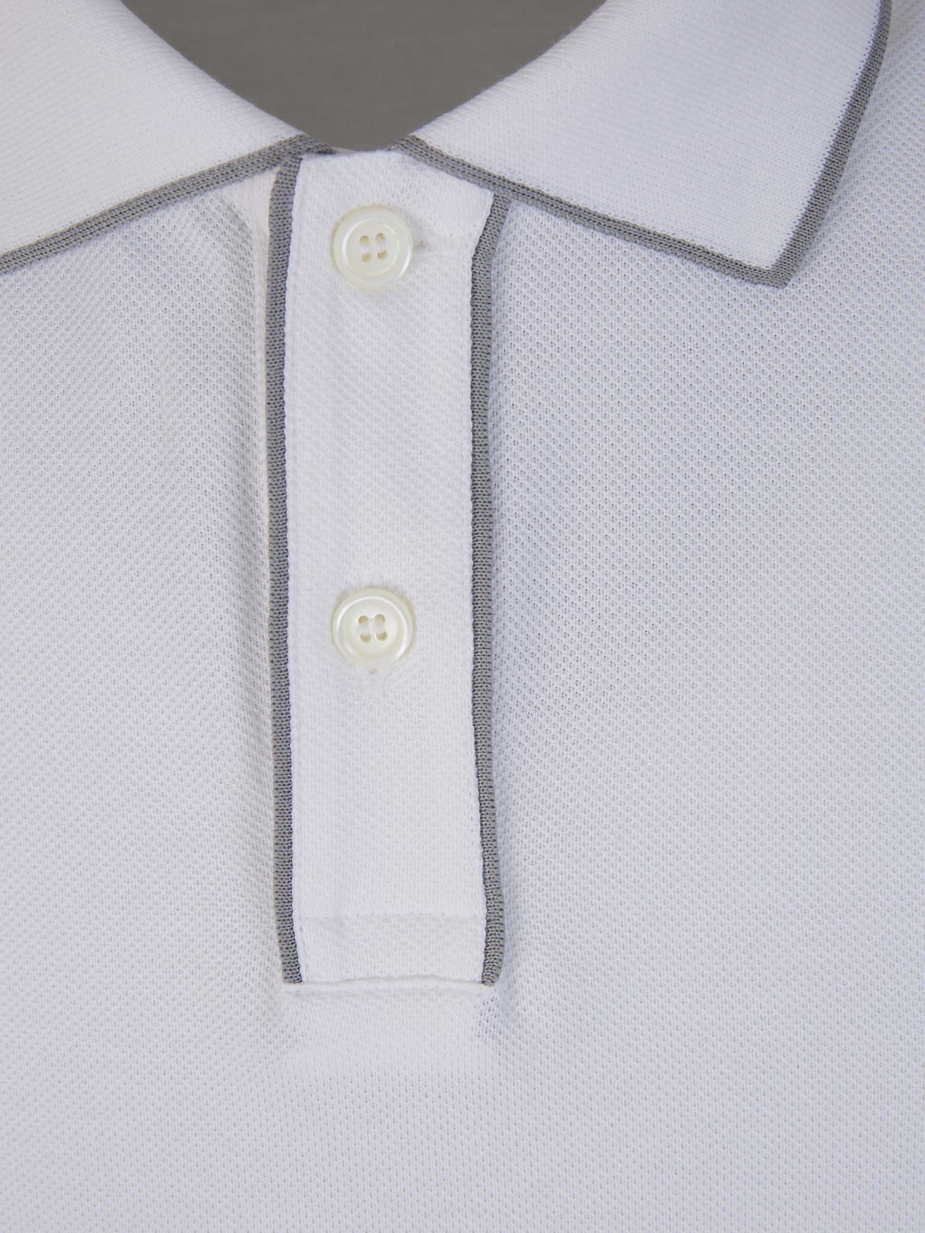Outlet online Brioni Hombre Polo Piquet Algodón color Blanco sku 552-001449 02 - Foto 3