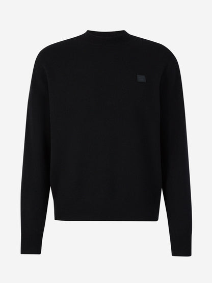 Outlet online Acne Studios Face Hombre Jersey Lana Logo color Negro sku 542-002323 01 - Foto 1