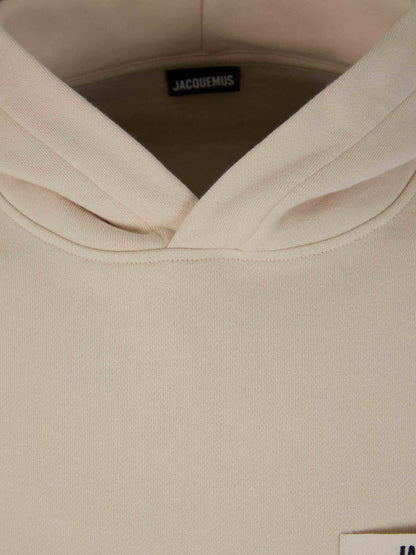Outlet online Jacquemus Hombre Sudadera Capucha Algodón color Beis sku 545-001565 02 - Foto 3