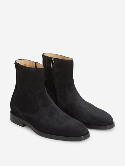 Outlet online Brunello Cucinelli Hombre Botas Piel Ante color Azul Noche sku 611-004458 01 - Foto 3