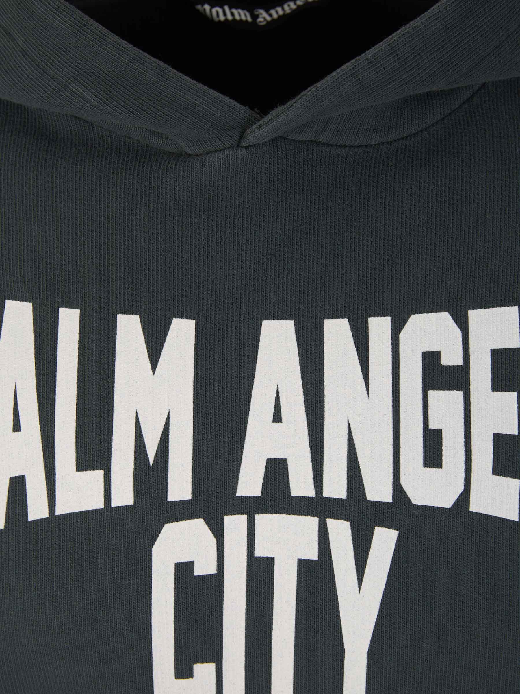 Outlet online Palm Angels Hombre Sudadera Capucha City color Gris Antracita sku 545-001543 01 - Foto 3