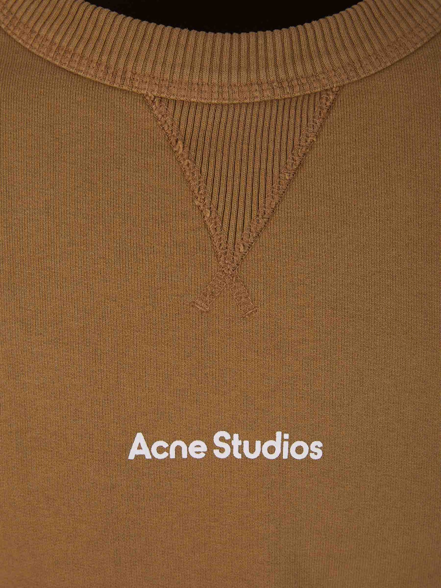 Outlet online Acne Studios Hombre Sudadera Crewneck Estampada color Marrón sku 545-001516 01 - Foto 3