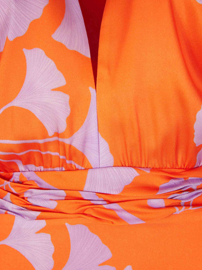 Outlet online Andres Otalora Mujer Vestido Maxi Gingko color Naranja sku 721-000245 01 - Foto 4