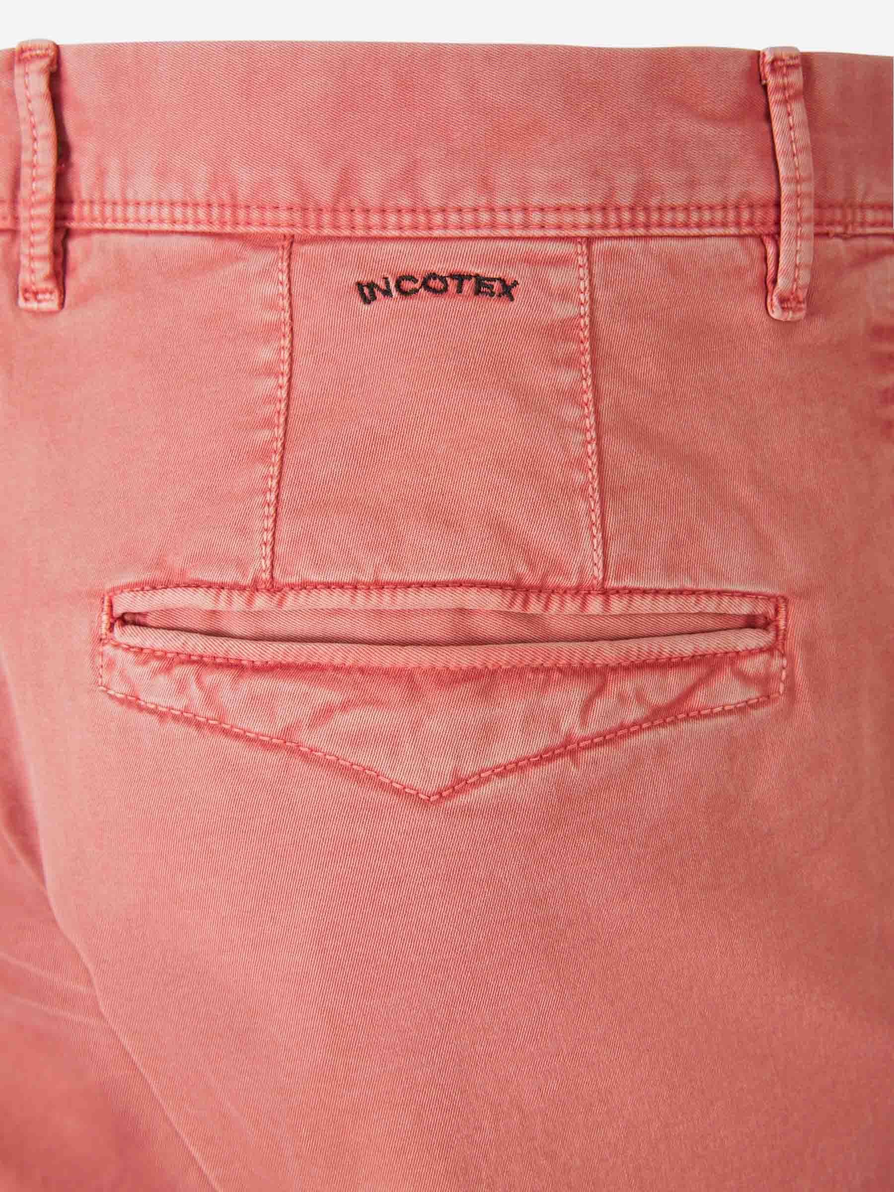 Outlet online Incotex Slacks Hombre Bermudas Casual Algodón color Coral sku 523-000919 01 - Foto 4
