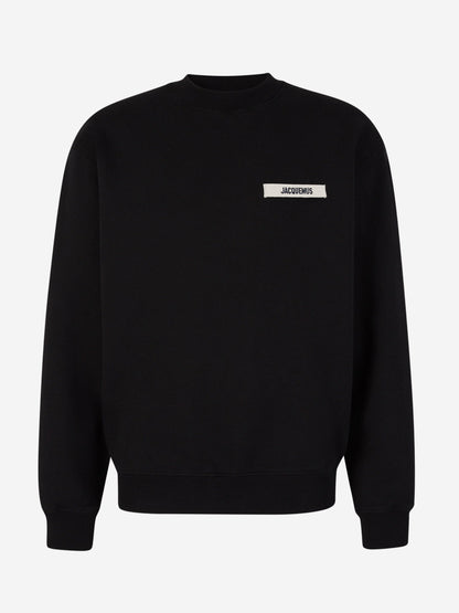 Outlet online Jacquemus Hombre Sudadera Crewneck Logo color Negro sku 545-001563 02 - Foto 1