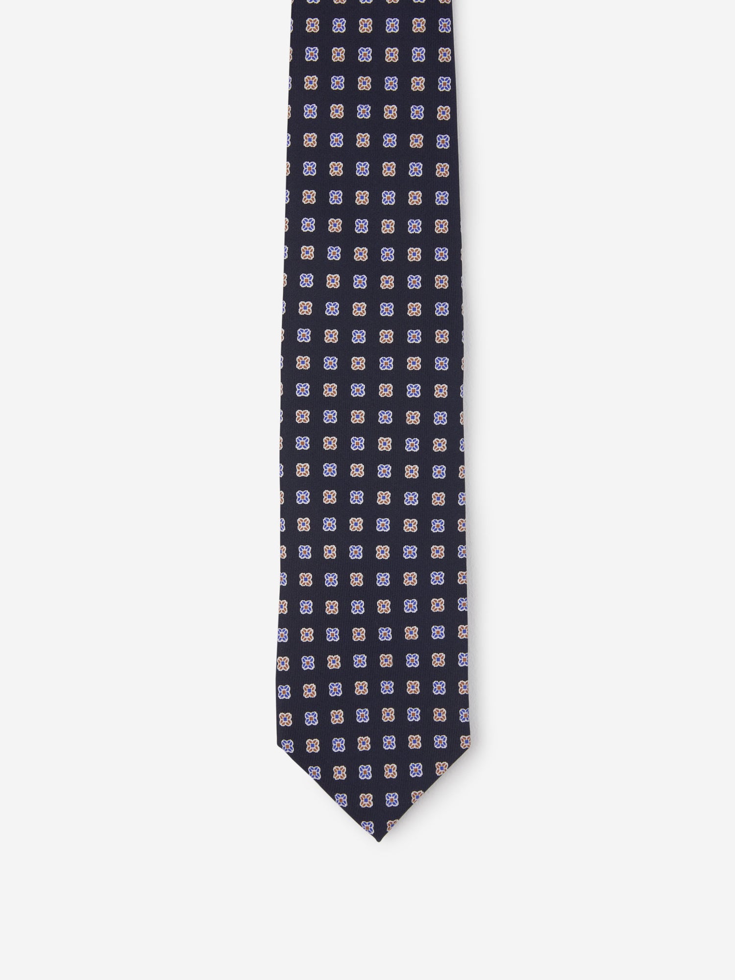 Santa Eulalia Corbata Motivo Floral Seda color Azul Noche sku 601-001128 02 - Foto 2