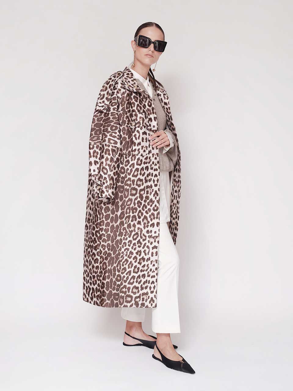 Outlet online Zimmermann Mujer Abrigo Illustration Pocket color Leopardo sku 771-001545 01 - Foto 2