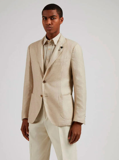 Outlet online Lardini Hombre Americana Texturizada Cachemira color Beige sku 302-003503 01 - Foto 2