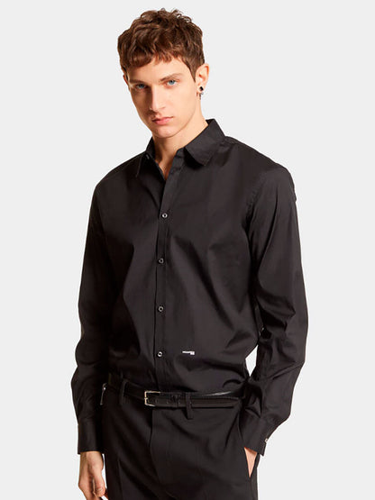 Outlet online Dsquared2 Hombre Camisa Relax Dan color Negro sku 531-006290 01 - Foto 1
