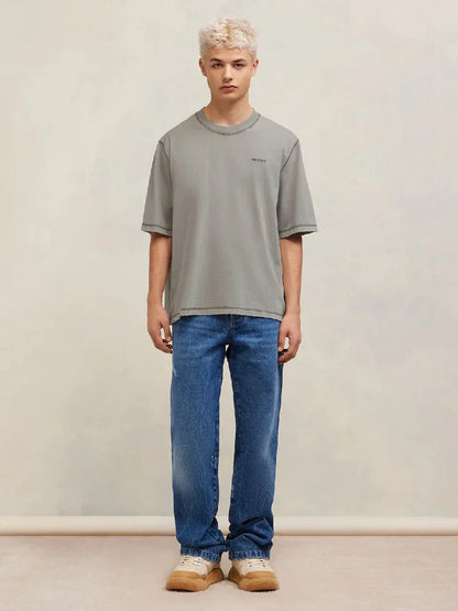 Outlet online Ami Paris Hombre Camiseta De Coeur color Gris Piedra sku 553-003278 02 - Foto 2