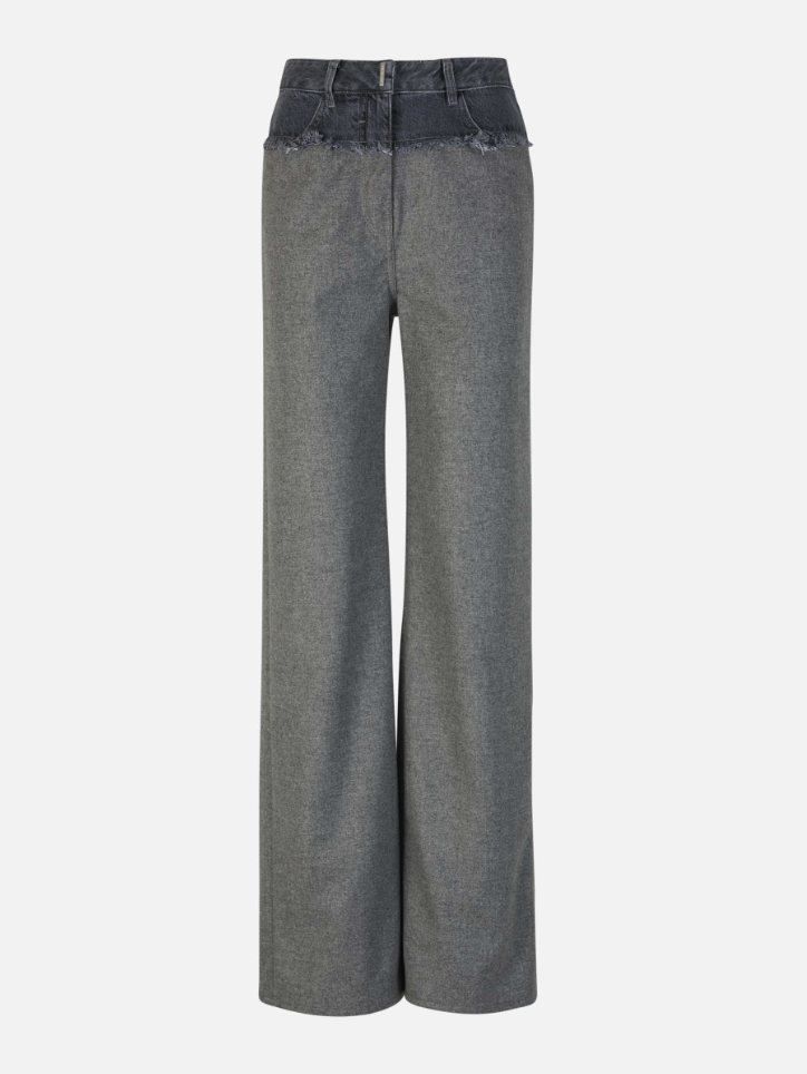 Givenchy Pantalones Oversize Lana color Gris Oscuro sku 761-003253 01 - Foto 1