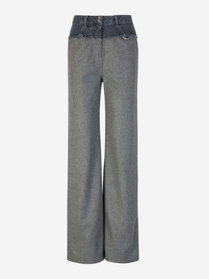 Givenchy Pantalones Oversize Lana color Gris Oscuro sku 761-003253 01 - Foto 1