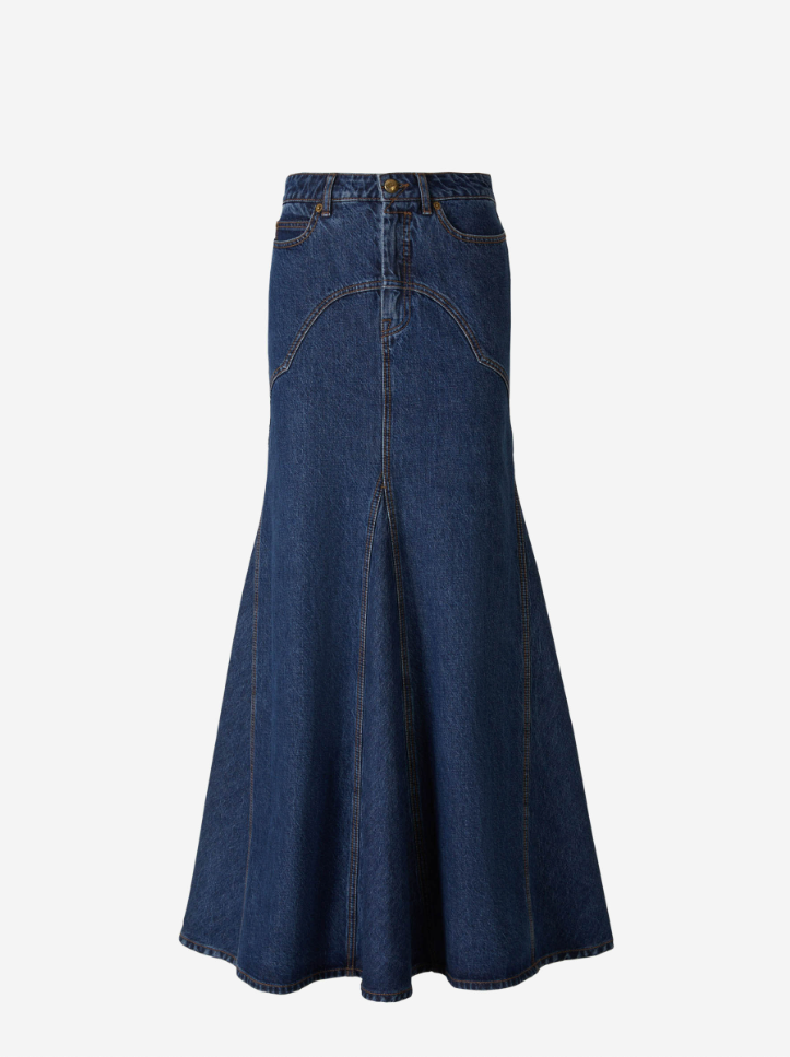 Zimmermann Falda Maxi Denim color Azul Marino sku 750-001391 01 - Foto 1