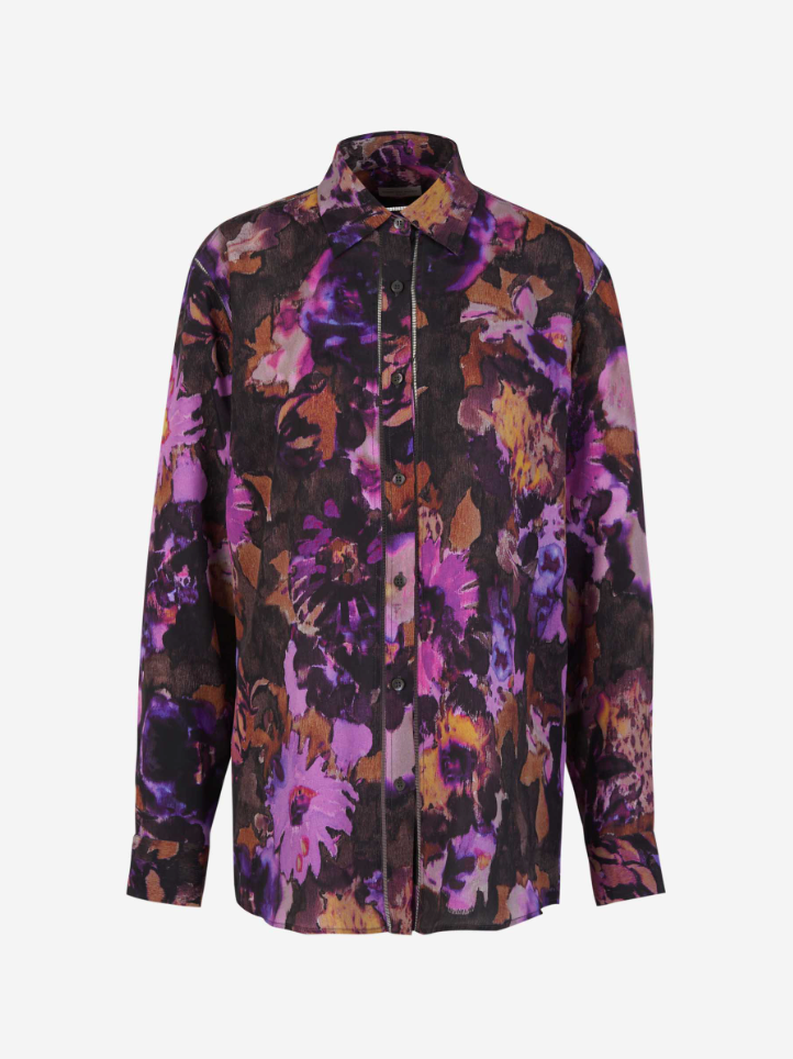Dries Van Noten Camisa Viscosa Seda color Purpura Oscuro sku 701-001986 01 - Foto 1