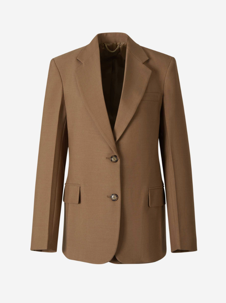 Victoria Beckham Blazer Asimétrica Lana color Marrón sku 741-002028 01 - Foto 1