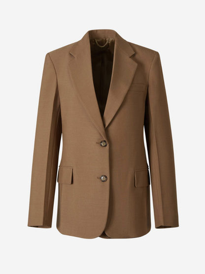 Victoria Beckham Blazer Asimétrica Lana color Marrón sku 741-002028 01 - Foto 1