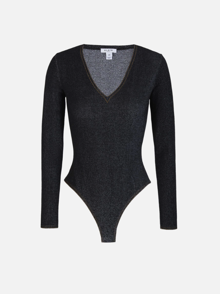 Alaïa Body Elástico Denim color Azul Noche sku 703-002018 01 - Foto 1