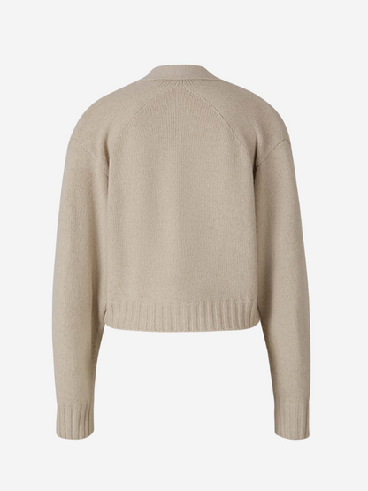 Proenza Schouler Cárdigan Punto Cashmere color Crema sku 713-000242 01 - Foto 2