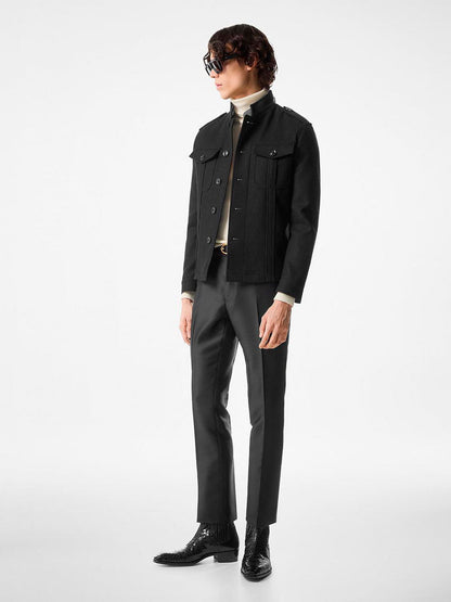 Outlet online Tom Ford Hombre Cazadora Camisera Lana color Negro sku 512-002412 00 - Foto 6