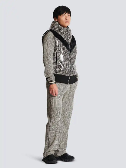 Outlet online Balmain Hombre Chaleco Plumón Monograma color Blanco y Negro sku 544-000486 01 - Foto 2