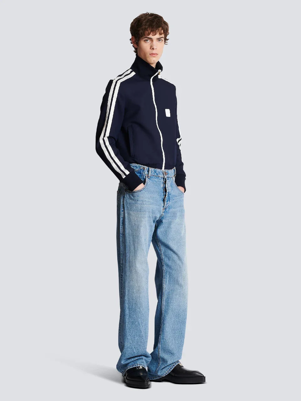 Outlet online Balmain Hombre Jeans Wide Leg Algodón color Azul Denim sku 522-002457 01 - Foto 2
