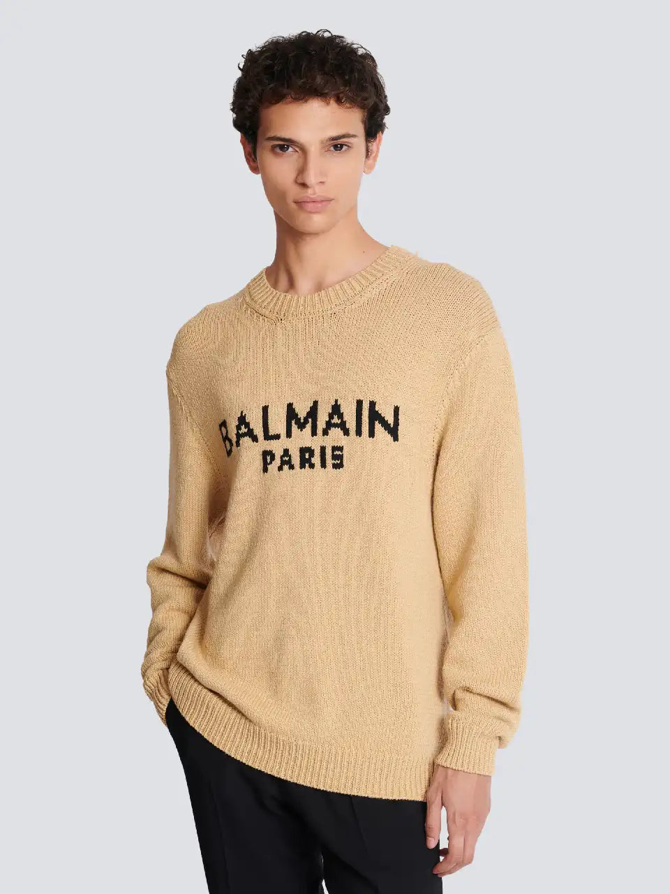 Outlet online Balmain Hombre Jersey Punto Lana color Marrón sku 542-002321 01 - Foto 2