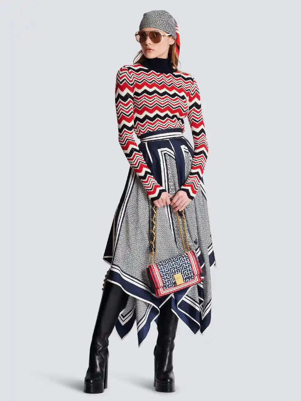 Outlet online Balmain Mujer Jersey Punto Lana color Rojo sku 711-003049 01 - Foto 2