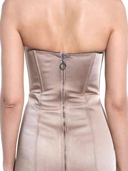 Outlet online Maria Lucia Hohan Mujer Vestido Midi Nemy color Taupe sku 721-000503 01 - Foto 3