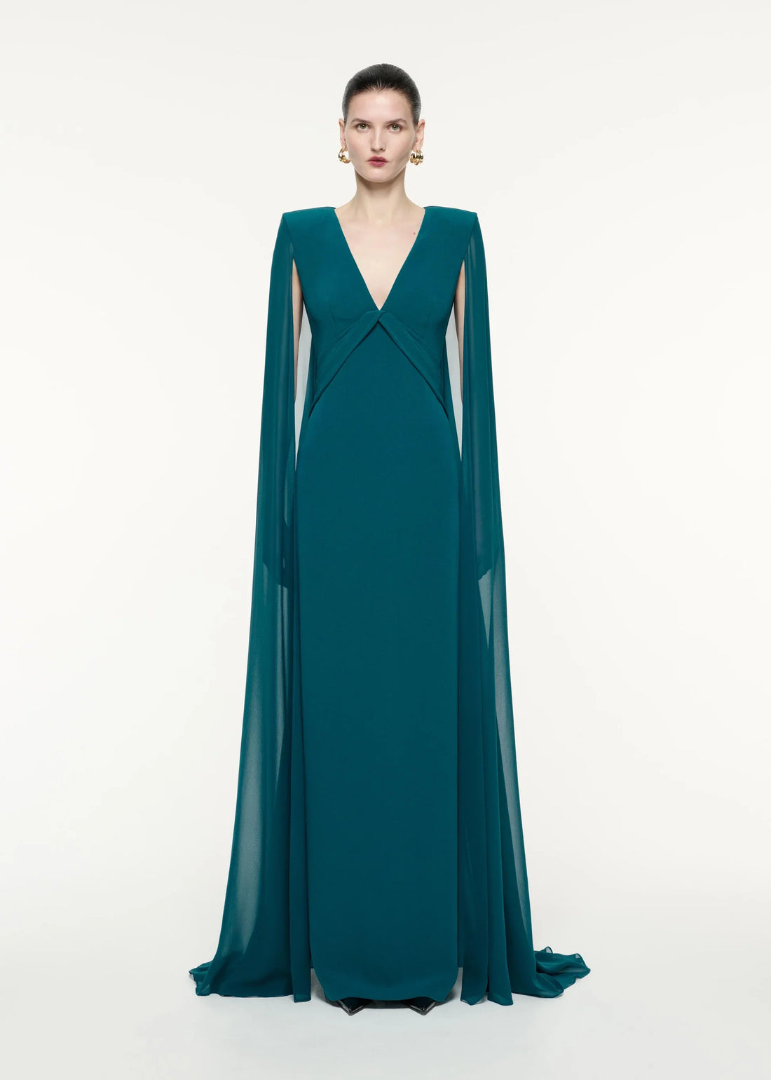 Outlet online Roland Mouret Mujer Vestido Maxi Crepé Capas color Azul sku 732-001393 01 - Foto 2