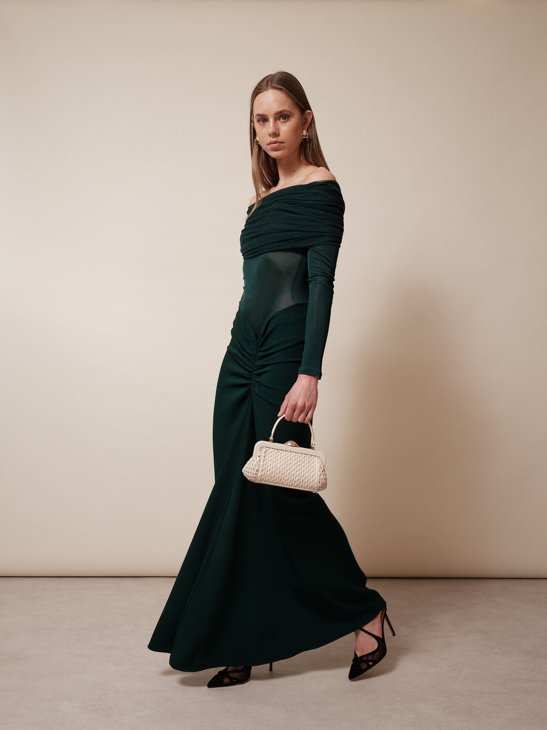 Outlet online Christopher Esber Mujer Vestido Maxi Sonora color Verde Oscuro sku 721-000367 01 - Foto 2