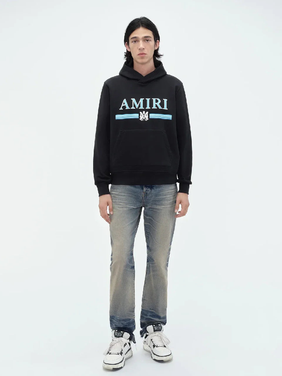 Outlet online Amiri Hombre Sudadera Capucha Logo color Negro sku 545-001538 01 - Foto 1