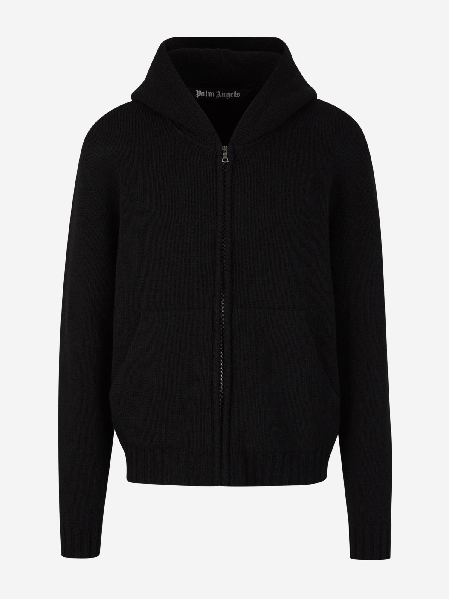 Outlet online Palm Angels Hombre Sudadera Capucha Cremallera Punto color Negro sku 542-002338 01 - Foto 1