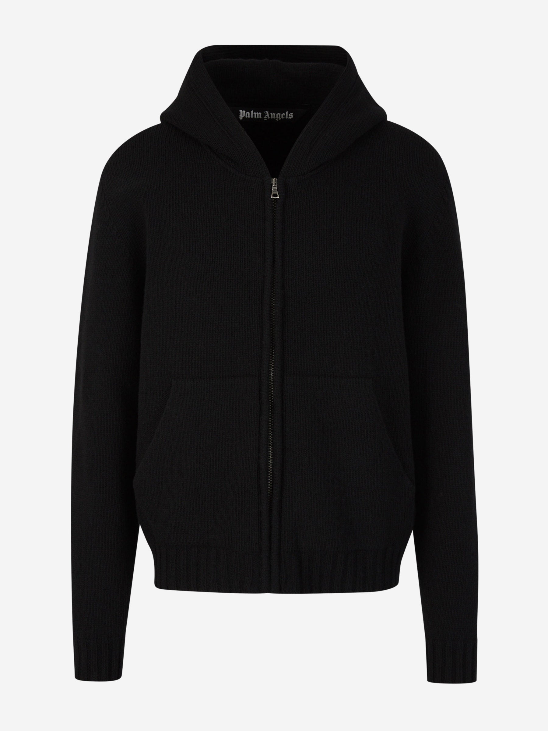 Outlet online Palm Angels Hombre Sudadera Capucha Cremallera Punto color Negro sku 542-002338 01 - Foto 1